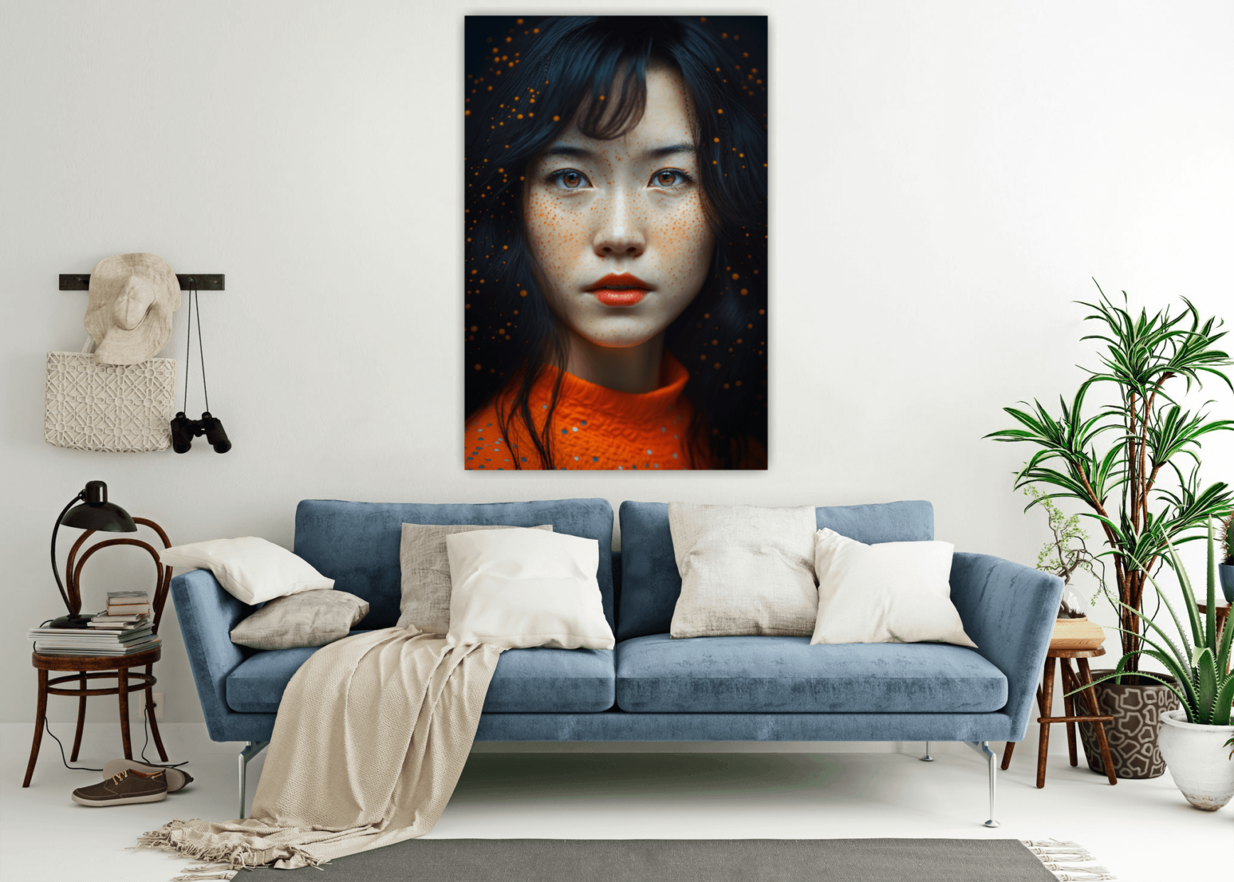 tableau-affiche-art-portrait-femme-rouge